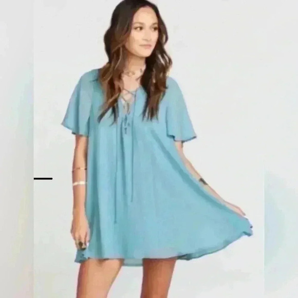 Show Me Your Mumu Kylie Lace Up Dress - Picture 1 of 7